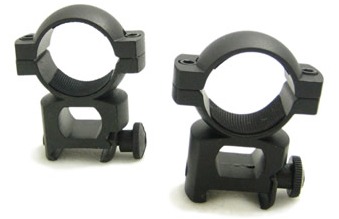 Крепления (кольца) для оптики высокие NcSTAR RB 11/2 1" WEAVER RING / BLACK / FLAT STUD-HIGH.